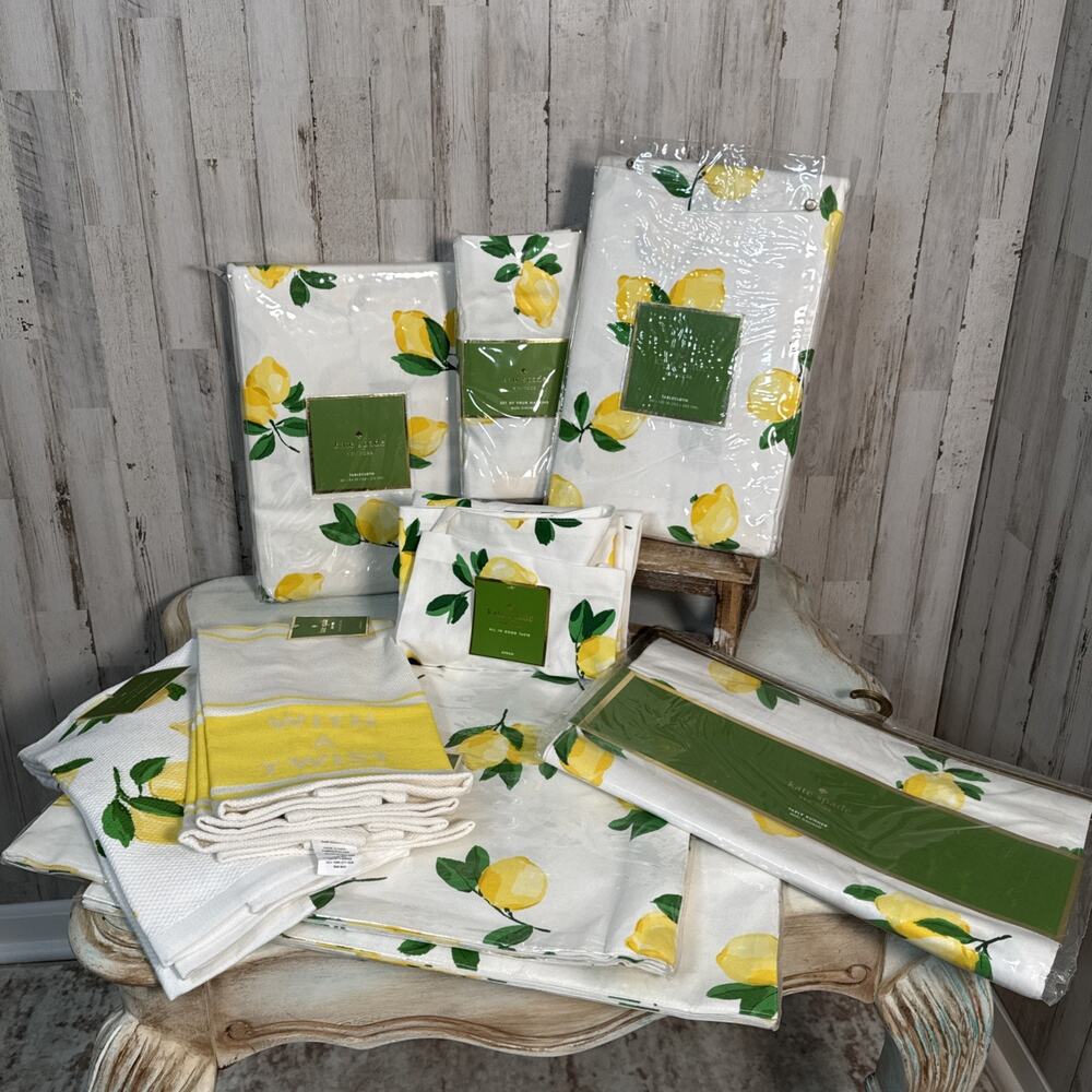 Kate Spade Kitchen And Dining Lemon Make Lemonade Bundle - All In Good Taste Set